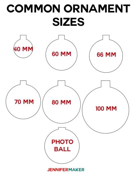 Floating Ornament Template Sizes
